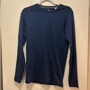 DSG Men's Long Sleeve Compression Tee - Navy Blue